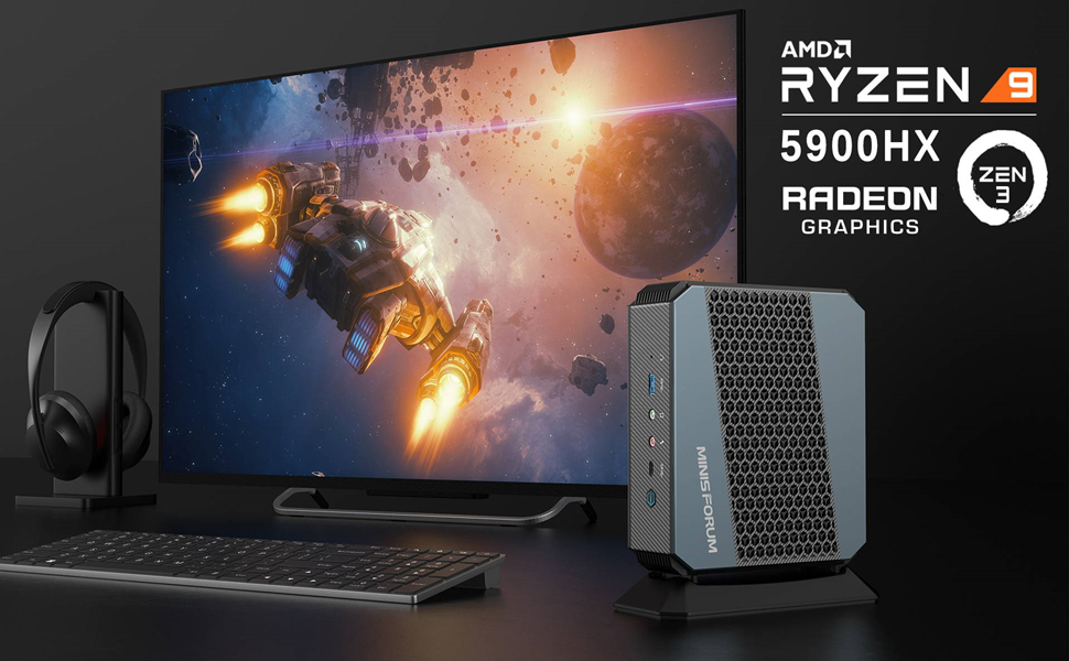 Mini PC AMD Ryzen 9 5900HX HX90 8 Cores up to 4.6 GHz| BAREBONE